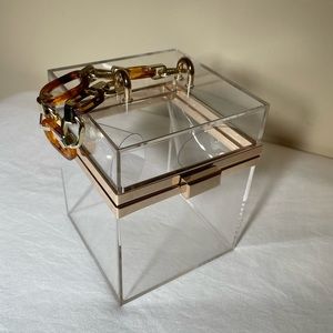 Gianni Bini Acrylic Clear Box Clutch